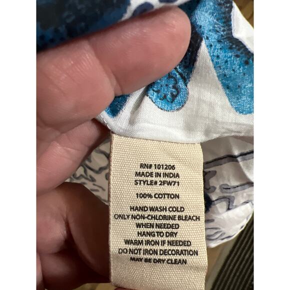 Soft Surroundings size small oversized blouse top fish & coral design - Picture 4 of 4